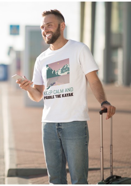 Unisex Beyaz Ön Dijital Baskılı T-Shirt