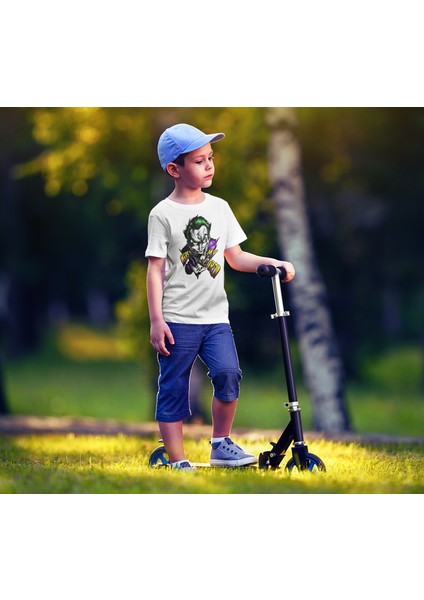 Çocuk Beyaz Tshirt Dijital Baskılı