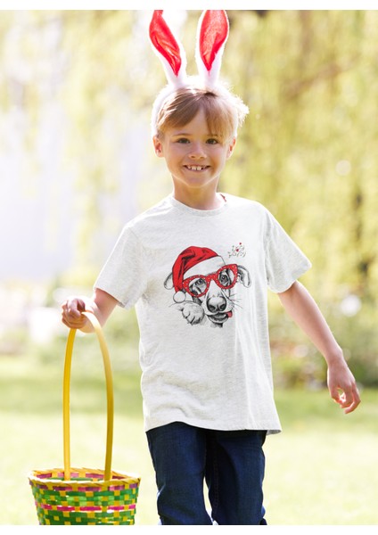 Çocuk Beyaz Tshirt Dijital Baskılı