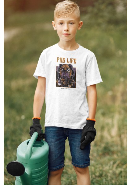 Çocuk Beyaz Tshirt Dijital Baskılı