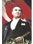 Sivil Gazi Mustafa Kemal Atatürk  Ay Yıldız Türk Bayrağı Poster Bayrak 100X150 cm 1