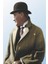 Şapkalı - Paltolu Modern Sivil Gazi Mustafa Kemal Atatürk Yan Portre Poster Bayrak 100X150 cm 1