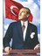 Gazi Mustafa Kemal Atatürk 1x1.5 mt Bayrak Set 3'lü Poster ve Sticker 3
