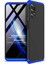 Samsung Galaxy A32 4g Kılıf Double Dip 360 Protective Siyah Mavi 1