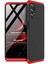 Samsung Galaxy A32 4g Kılıf Double Dip 360 Protective Siyah Kırmızı 1