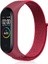 Xiaomi Mi Band 3/4/5/6/7 Uyumlu Hasır Silikon Kordon Kırmızı 1
