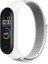 Xiaomi Mi Band 3/4/5/6/7 Uyumlu Hasır Silikon Kordon Beyaz 1