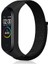 Xiaomi Mi Band 3/4/5/6/7 Uyumlu Hasır Silikon Kordon Siyah 1