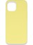 Apple iPhone 12 Kılıf Silikon Içi Kadife Nano - Sarı 1