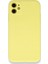 Apple iPhone 11 Kamera Korumalı Kılıf Silikon Içi Kadife Nano - Mat Sarı 1