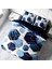 Blue Hexagon 3D Pamuk Saten Çift Kişilik Nevresim Takımı 1