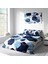 Blue Hexagon 3D Pamuk Saten Çift Kişilik Nevresim Takımı 2