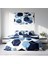 Blue Hexagon 3D Pamuk Saten Çift Kişilik Nevresim Takımı 3
