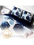 Blue Hexagon 3D Pamuk Saten Çift Kişilik Nevresim Takımı 4