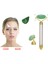 2 In 1 Güzellik Masaj Kalem Set Doğal Green Jade (Yeşim) Taş, Gümüş Çubuk 3