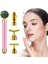 4 In 1 Güzellik Masaj Kalem Set Doğal Green Jade (Yeşim) Taş, Pembe Çubuk 1