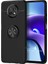 Xiaomi Redmi Note 9t Focus Serisi Yüzük Standlı Silikon Kılıf - Siyah 1