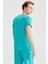 Benetton Yeşili Yeni Model Tek Üst Terikoton Ince Kumaş Dr Greys Kesim Forma 3