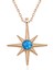 Gümüş Mavi Opal Taşlı Kutup Yıldızı Kolye 1