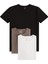 Avva Erkek Siyah-Beyaz-Antrasit 3'lü Bisiklet Yaka Düz T-Shirt E001010