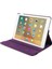 Ipad Pro 12.9 2020 Uyumlu 360 Derece Dönerli Deri Görünüm Mor Tablet Kılıfı 2