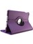 Ipad Pro 12.9 2020 Uyumlu 360 Derece Dönerli Deri Görünüm Mor Tablet Kılıfı 3