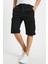 Slim Fit None Denim Yandan Cepli Esnek Kumaş Erkek Jean Kargo Şort 1