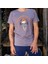Erkek Gri Kirli Yaka Özel Tasarım Baskılı T-Shirt Turuncukurukafa 2
