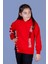 Kız Çocuk Kapüşonlu Yırtmaç Detaylı Baskılı Sweatshirt 1