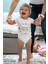 Unisex Bebek Beyaz Teyzesinin Can Kuşu Desenli Kısa Kol Body 1