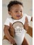 Unisex Bebek Beyaz Rainbow Hello World Desenli Kısa Kol Body 1
