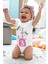 Kız Bebek Beyaz Mam Dad 1+1=3 Desenli Kısa Kol Body 1