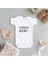 Unisex Beyaz Baskılı Zıbın 1