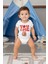 Unisex Bebek Beyaz You And Me Desenli Kısa Kol 1