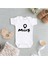 Unisex Beyaz Baskılı Zıbın 1