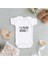 Unisex Beyaz Baskılı Zıbın 1