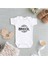 Unisex Beyaz Baskılı Zıbın 1