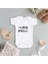 Unisex Beyaz Baskılı Zıbın 1