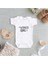 Unisex Beyaz Baskılı Zıbın 1