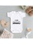 Unisex Beyaz Baskılı Zıbın 1