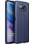 Xiaomi Poco X3 Pro Kılıf Deri Dokulu Silikon Lacivert 1