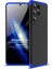 Samsung Galaxy S21 Ultra Kılıf Double Dip 360 Protective Siyah Mavi 1