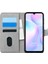 Xiaomi Redmi 9A Kılıf Fabric Book Wallet Gri 1