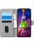 Samsung Galaxy M51 Kılıf Fabric Book Wallet Gri 1