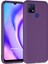 Matte Silicone Oppo A15S Kılıf Mor 1