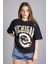 Mad Girls Siyah Baskılı Tişört MG1127 1