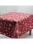 Kar Desen Kırmızı Astarlı Silinebilir Muşamba Masa Örtüsü 1