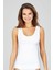 Kadın Penye Likra Kalın Askılı Basic Singlet Atlet 3 Lü Beyaz S-Xl 1
