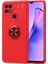 Oppo A15 Kılıf Yüzüklü Silikon Range Kırmızı 1