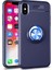 Apple iPhone Xs Kılıf Yüzüklü Silikon Range Mavi 1